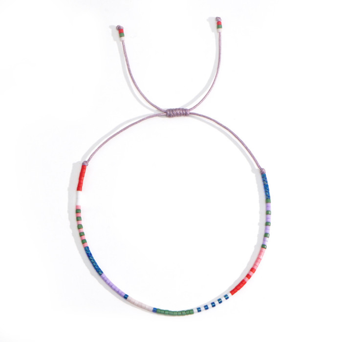 Miyuki Small Bracelet Simple Bohemian Style Colorful Friendship Bracelet Natural Stone Beaded Popular Bracelet