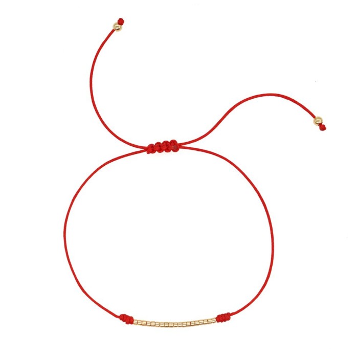 2025 Zodiac Year Lucky Red String Bracelet Stackable DIY Handmade Woven Beaded Bracelet Eye Bead Couple Bracelet