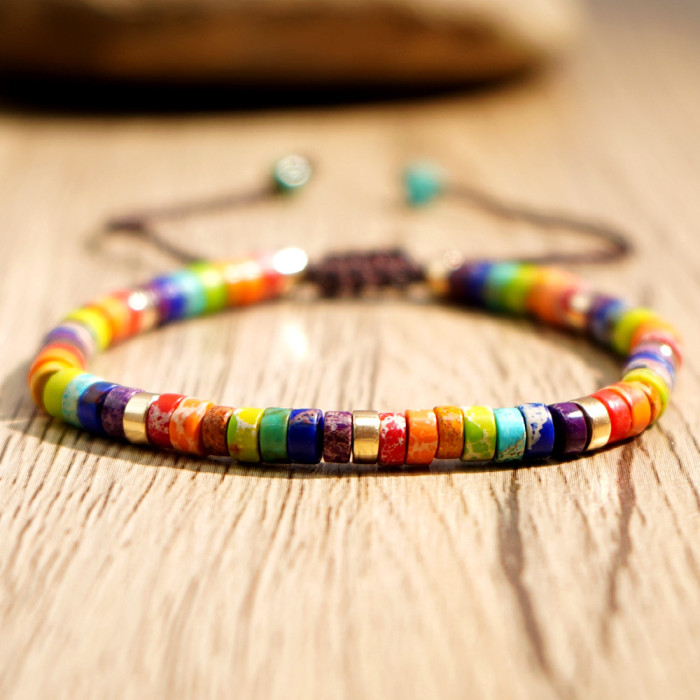 2025 Summer Hot Selling European and American Iron Gall Stone Spacer Semi-Precious Stone Bracelet Jewelry for Men and Women with Card for Stall Wholesale