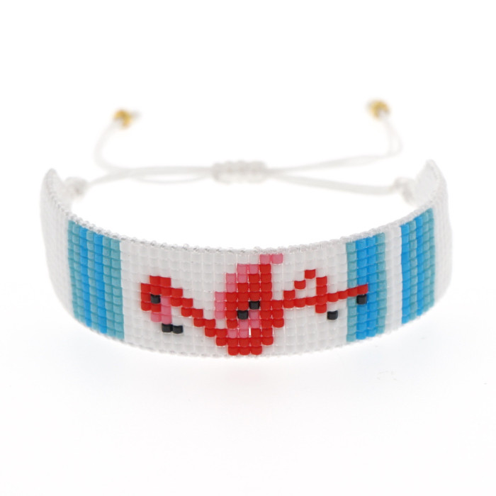 Style INS Style Miyuki Bracelet Colorful Flamingo Fashion Bohemian Style Adjustable Bracelet