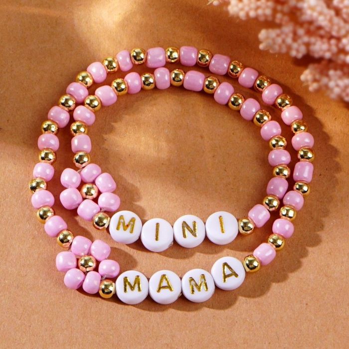 Hot Sale Mother's Day Bracelet Letter MAMA Creative Personalized Woven Gift for Mom's Birthday Fashion Versatile Bracelet