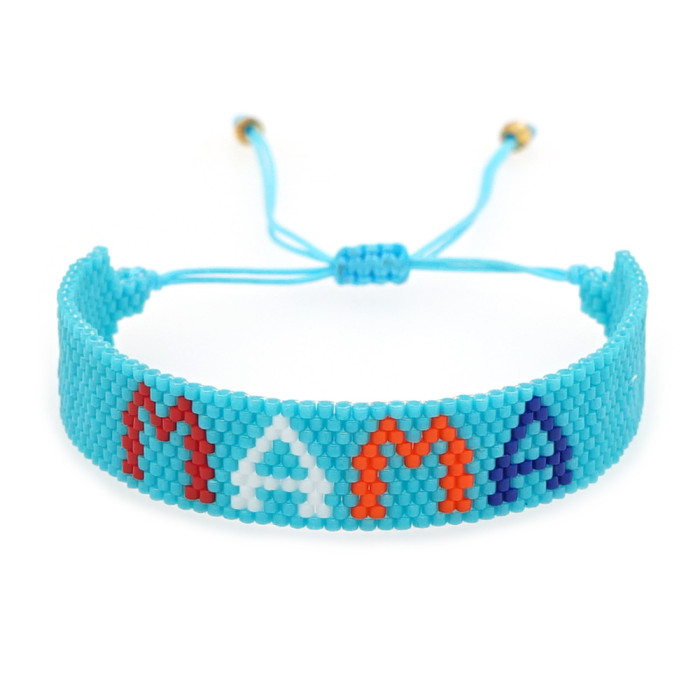 Original Design Hot-Selling New MIYUKI Colorful Checkered Heart Hand-Woven Glass Stainless Steel Bracelet
