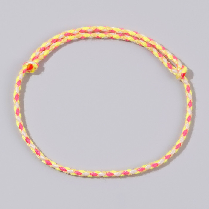 Summer Hand-woven Cotton Rope Bracelet for Women Bohemian Ethnic Style Colorful Bracelet Couple Gift Bracelet Wholesale