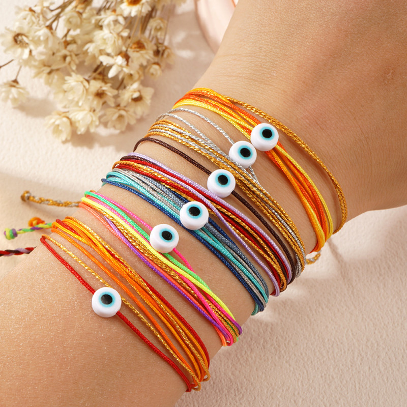 Bohemian Style Handmade Woven Bracelet Summer Casual Eye Accessory Couple Gift Popular Bracelet