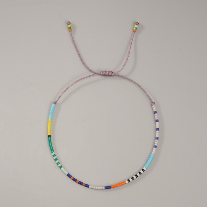 Miyuki Small Bracelet Simple Bohemian Style Colorful Friendship Bracelet Natural Stone Beaded Popular Bracelet