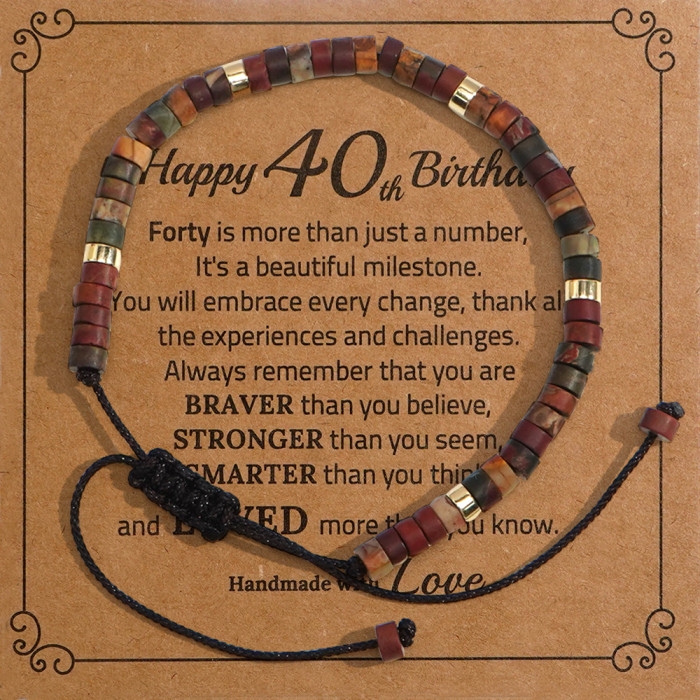European and American Cross-Border Semi-Precious Stone Woven Bracelet Adjustable Handmade Natural Stone Bracelet for Men and Women Beaded Bracelet
