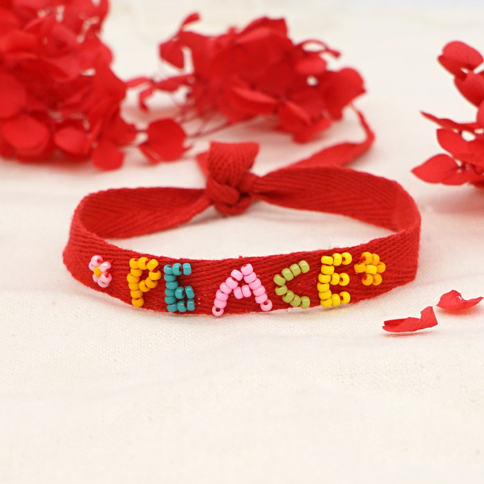 2025 European and American Cross-Style Hand-Woven Virgin Mary Beaded Colorful Ribbon Bracelet for Women Creative Fashion Tassel