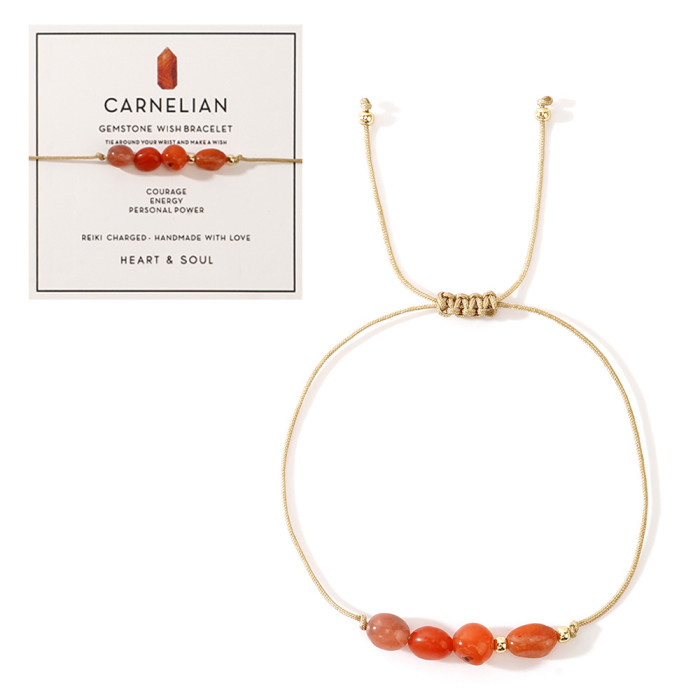 European and American Cross-Border Hot-Selling Colorful Crushed Stone Semi-Precious Stone Bracelet Adjustable Niche High-End Handmade Beaded Wholesale