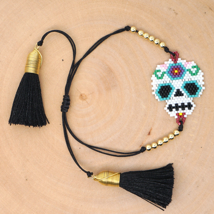 Personality Frida Miyuki Bracelet Handmade Ethnic Style Fashion Cute Head Bracelet for Women