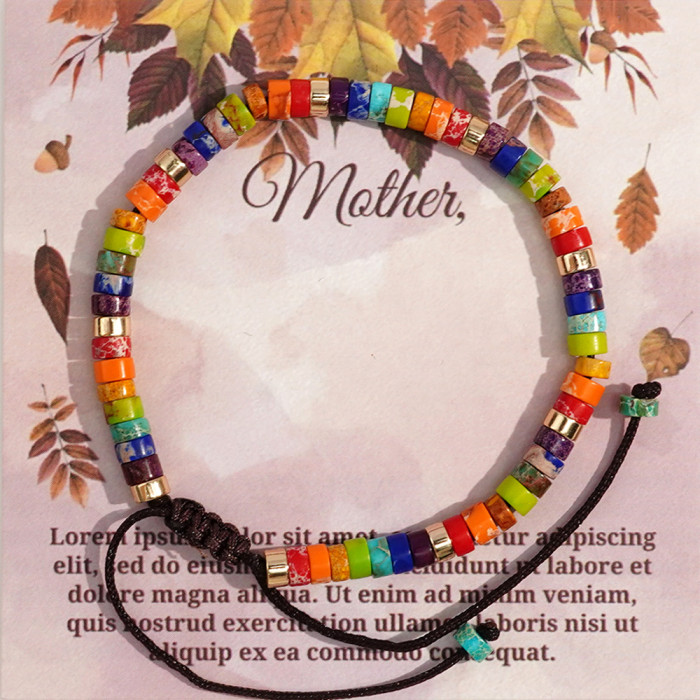 2025 Summer Hot Selling European and American Iron Gall Stone Spacer Semi-Precious Stone Bracelet Jewelry for Men and Women with Card for Stall Wholesale