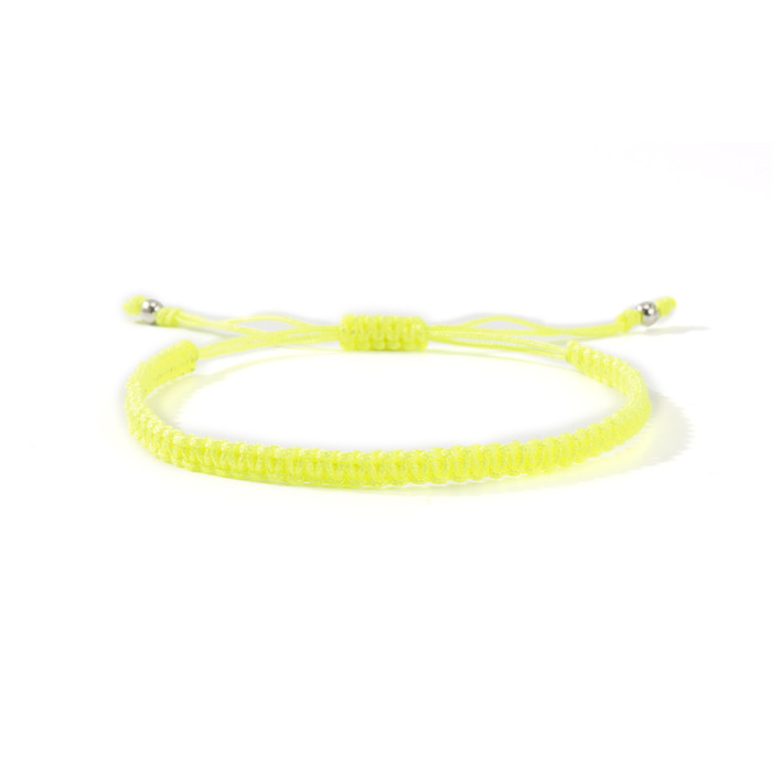 Hot-Selling Solid Color Hand-Woven Bracelet Fashionable Versatile Adjustable Bracelet for Men and Women Gift Choice W...