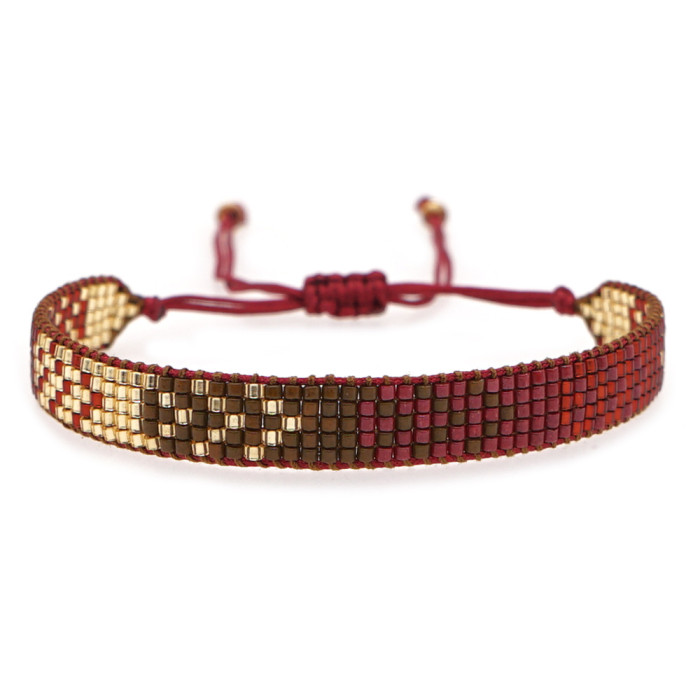 New Colorful Heart Miyuki Bracelet Bohemian Style Personalized Multiple Heart Patterns Handwoven Bracelet