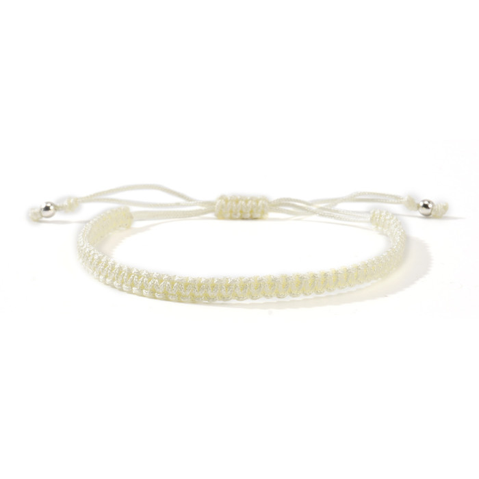 Hot-Selling Solid Color Hand-Woven Bracelet Fashionable Versatile Adjustable Bracelet for Men and Women Gift Choice W...