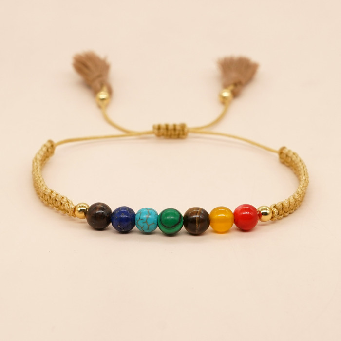 Colorful Iron Gallstone Valentine's Day Bracelet Adjustable Heart Braided Bracelet Love Heart Couple Bracelet Couple...