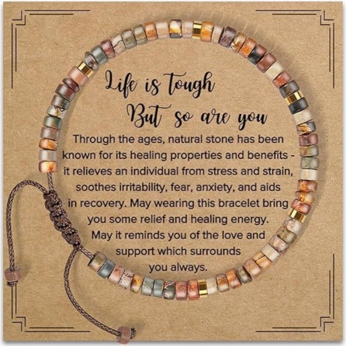 Handmade Woven Bracelet for Women, High-End Feel, Sports Outdoor Fashion, Natural Stone Bracelet, Commemorative Hand Rope Gift