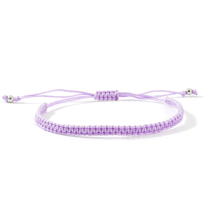 Hot-Selling Solid Color Hand-Woven Bracelet Fashionable Versatile Adjustable Bracelet for Men and Women Gift Choice W...