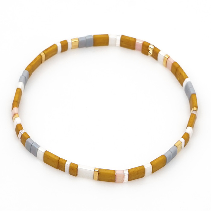 Fashion Commuting Retro Ethnic Style Jewelry Tila Beads Trendy Handmade Woven Bracelet