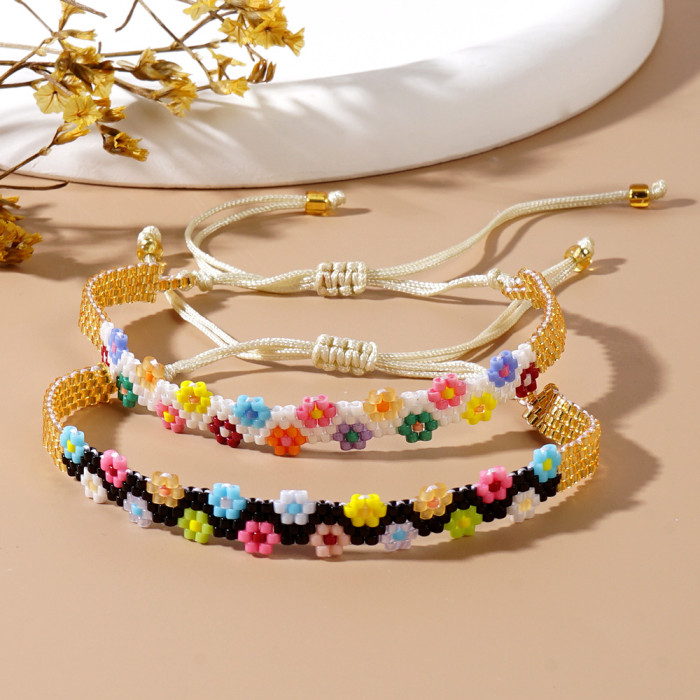Hot-Selling Personality Versatile Simple Bohemian Rainbow Heart Bracelet Handmade Miyuki Couple Beaded Bracelet for W...
