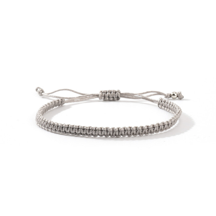 Hot-Selling Solid Color Hand-Woven Bracelet Fashionable Versatile Adjustable Bracelet for Men and Women Gift Choice W...