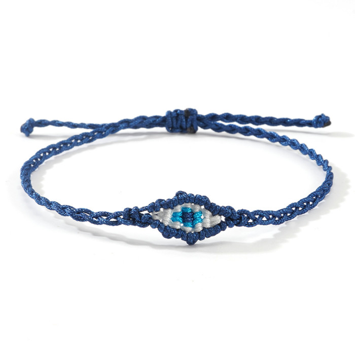New Multi-Color Rope Hand-Woven Adjustable Evil Eye Bracelet Fashion Versatile Hot Sale