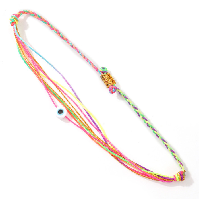 Bohemian Style Handmade Woven Bracelet Summer Casual Eye Accessory Couple Gift Popular Bracelet