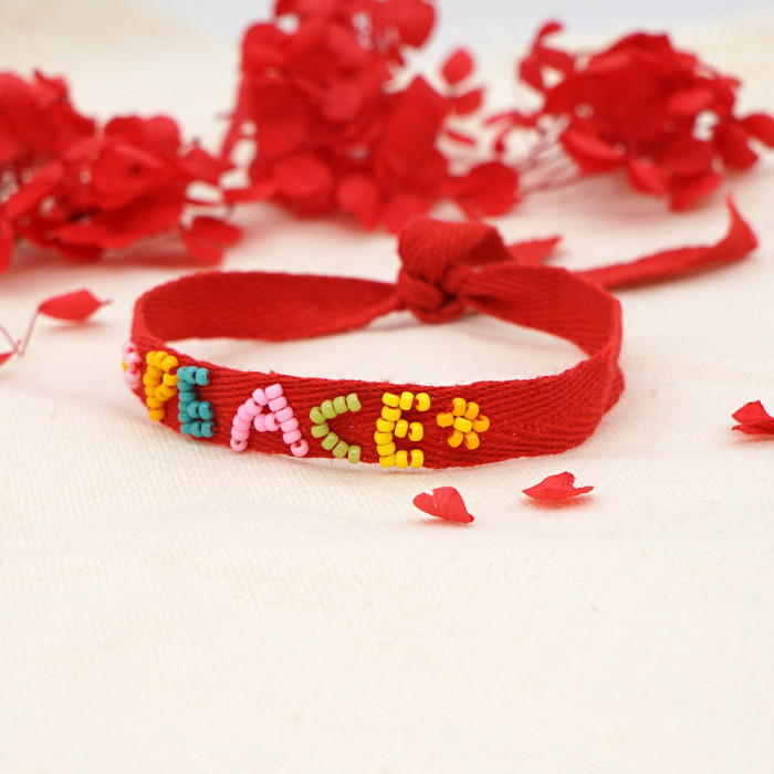 2025 European and American Cross-Style Hand-Woven Virgin Mary Beaded Colorful Ribbon Bracelet for Women Creative Fashion Tassel