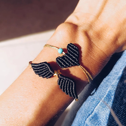 2025 Original New Angel Wings Bracelet Creative Handmade Woven Jewelry Couple Birthday Gift Light Luxury Bracelet