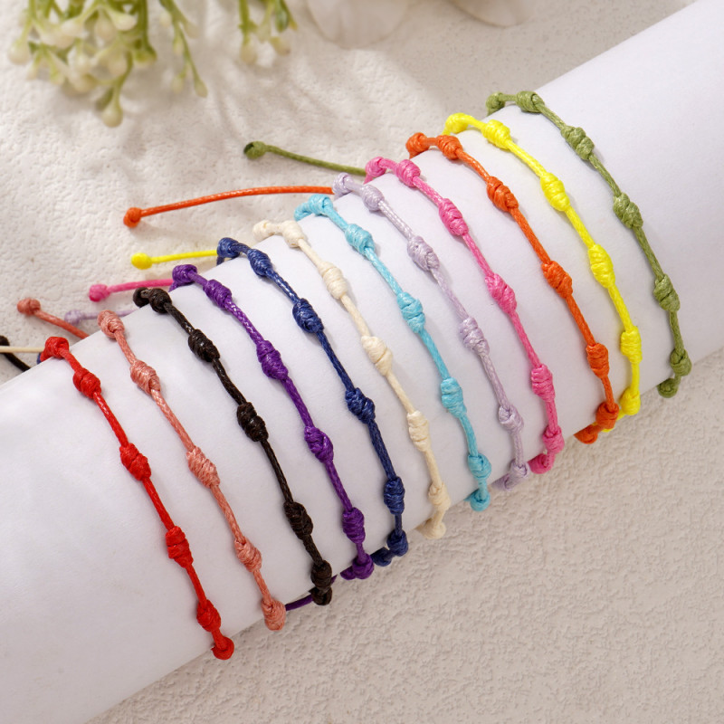 European and American Style Fashion Bracelet Cross-Border New Handmade Peruvian Knot Weaving Adjustable Design Versatile Elegant Accessory