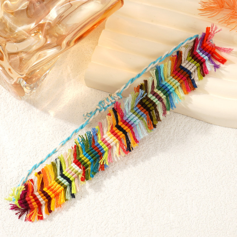 Bohemian Style Fashion Colorful Handmade Woven Bracelet Trendy Simple Colorful High-end Bracelet Summer