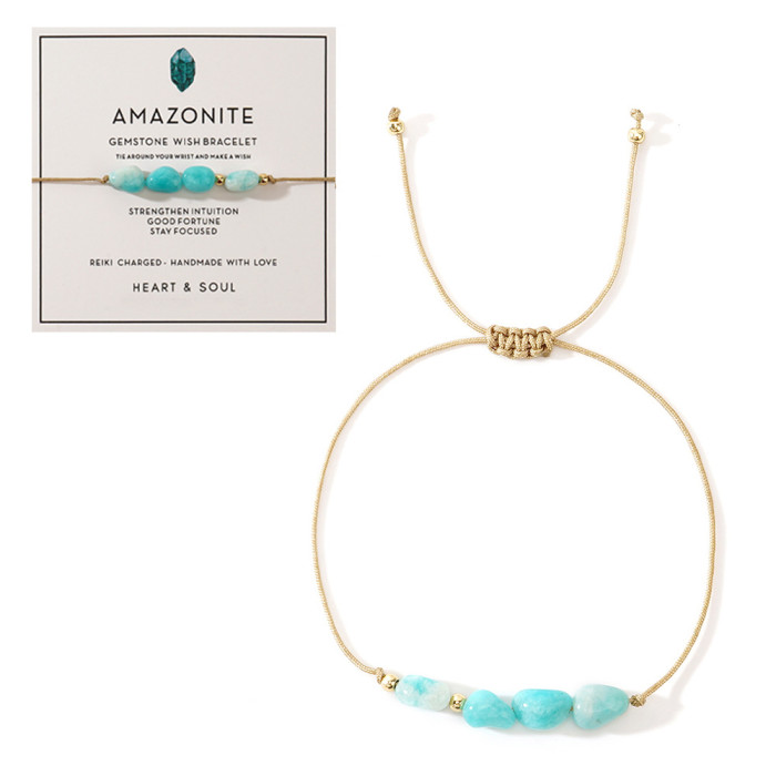 European and American Cross-Border Hot-Selling Colorful Crushed Stone Semi-Precious Stone Bracelet Adjustable Niche High-End Handmade Beaded Wholesale