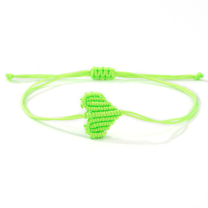Handmade Woven Heart Bracelet Wholesale Colorful Best Friend Couple Bracelet Jewelry in Stock Direct Supply