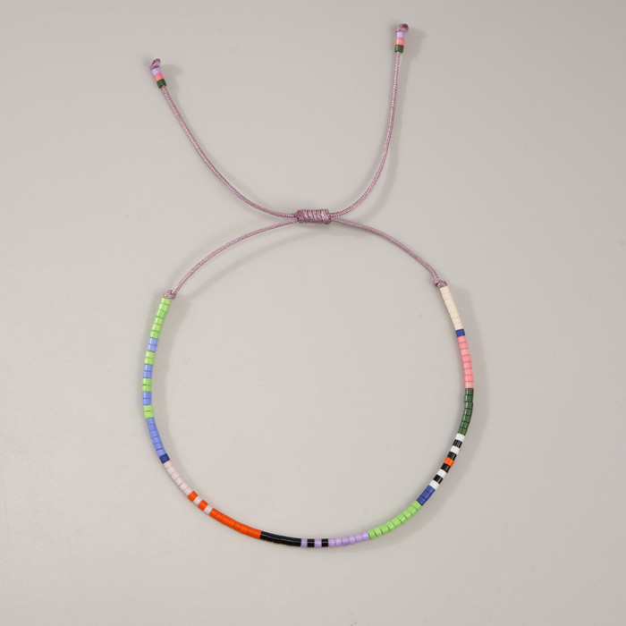 Miyuki Small Bracelet Simple Bohemian Style Colorful Friendship Bracelet Natural Stone Beaded Popular Bracelet