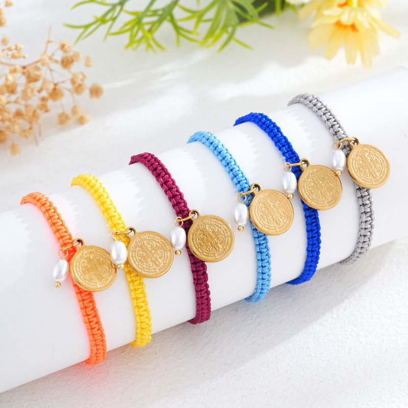Cross-Border European and American New Style Bracelet for Girls Hand-Woven Friendship Rope Casual Surf Style Fashionable Versatile Essential