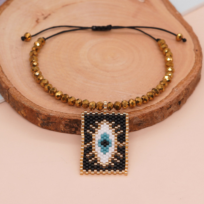 Minimalist New Ethnic Style Colorful Multi-faceted Bead Bracelet Handmade for Men and Women, Mixable Wholesale, High-end Feel