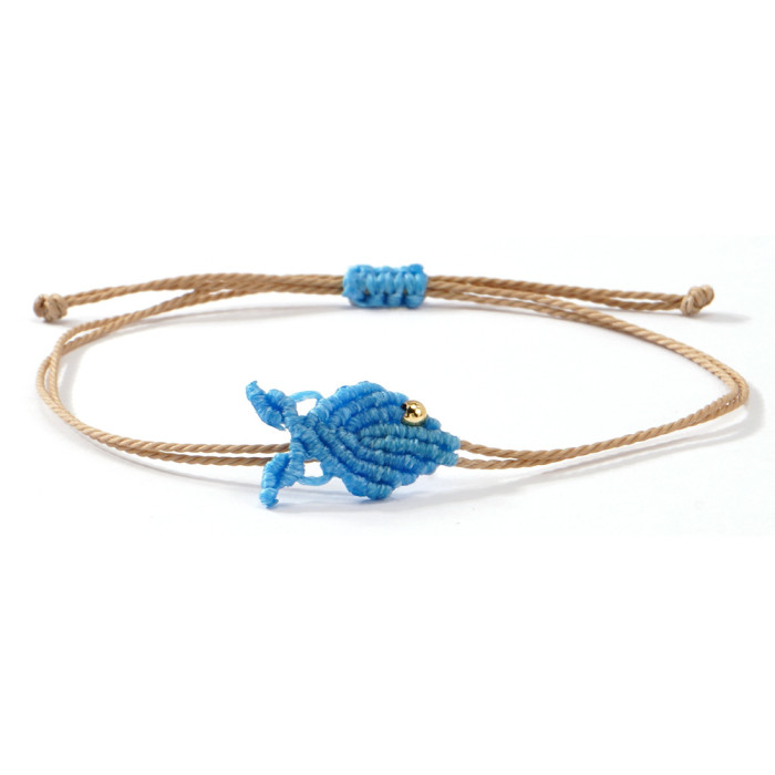 Handmade Woven Fish Bracelet for Women Ethnic Style Colorful Rope Adjustable Ins Niche Best Friend Jewelry