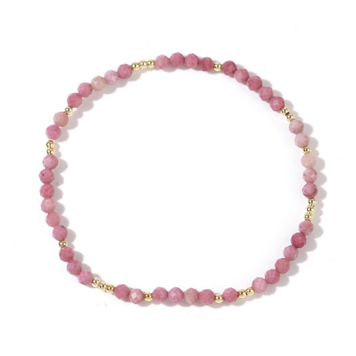Cross-Border Hot-Selling Natural Semi-Precious Stone Beaded Bracelet Niche High-End Faceted Mixed Color Bracelet for Women Factory Direct Sale