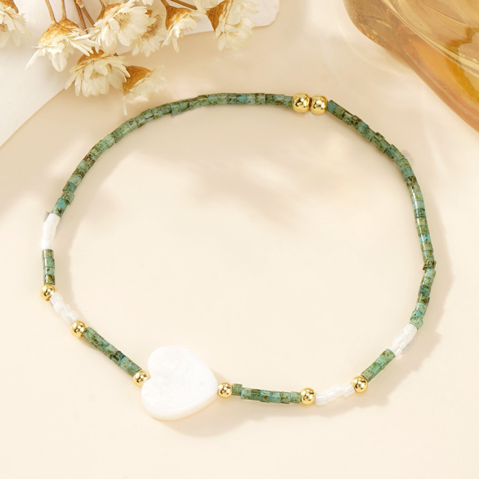 Exclusive Beaded Bracelet Simple Design Heart Cross Bracelet Light Luxury High-end Feel