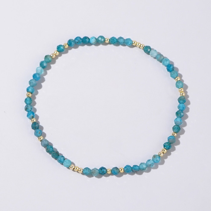 Cross-Border Hot-Selling Natural Semi-Precious Stone Beaded Bracelet Niche High-End Faceted Mixed Color Bracelet for Women Factory Direct Sale
