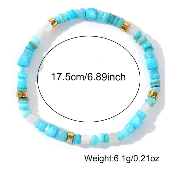 Summer Casual Style Natural Stone Bracelet Beach Vacation Dopamine Accessory Gift Commemorative Bracelet Wholesale