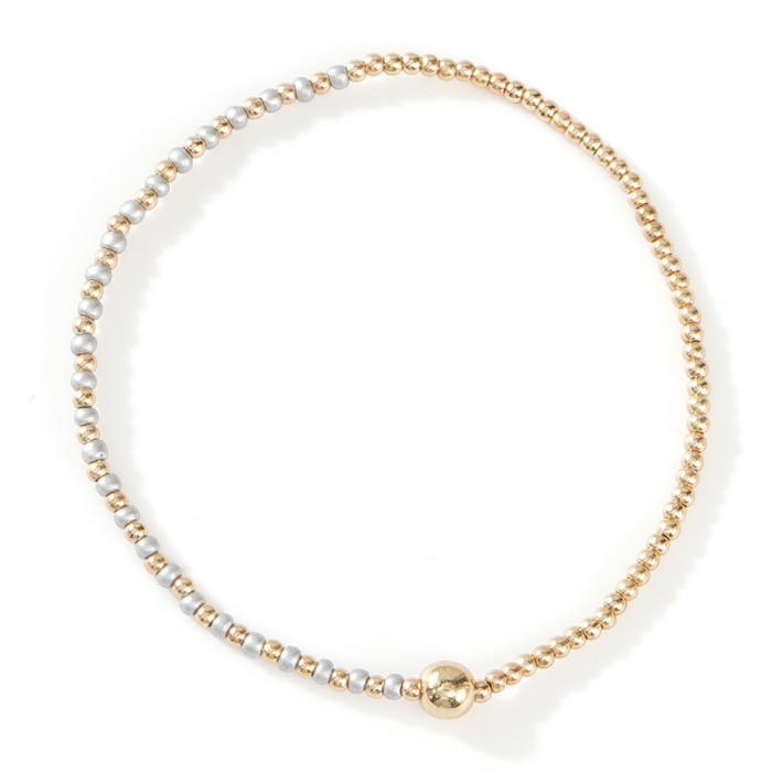 Fashion Girls Gold Beaded Stackable Friendship Bracelet Set Handmade Beaded Bracelet High-End Feel