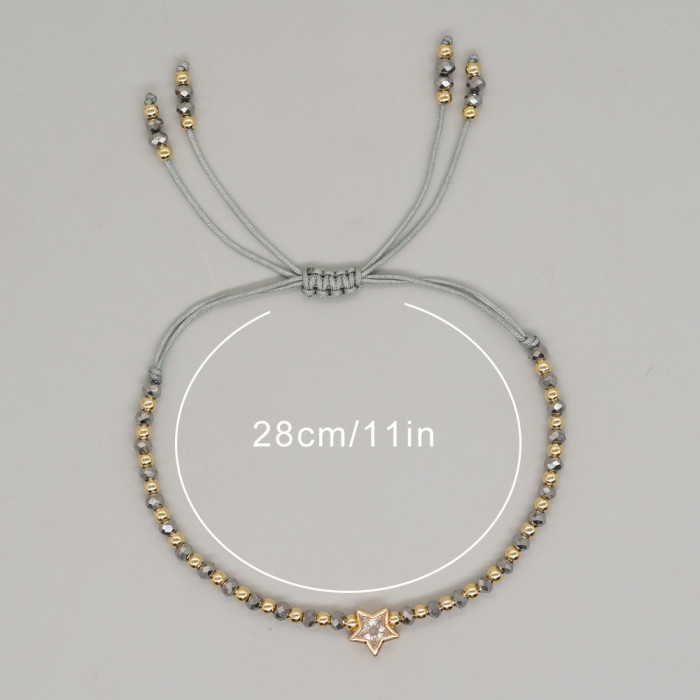 INS Natural Stone Texture Crystal Bracelet Light Luxury High-end Feel Women's Jewelry Summer Fashion Versatile Crystal Bracelet