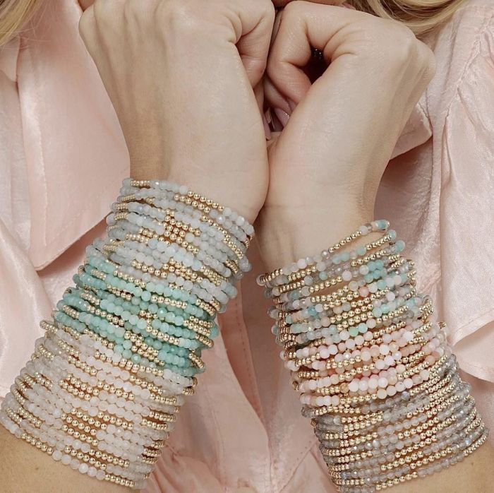 European and American Cross-Border Hot Fashion Personality Bosnian Style Colorful Natural Stone Handmade Beaded Bracelet for Women Wholesale