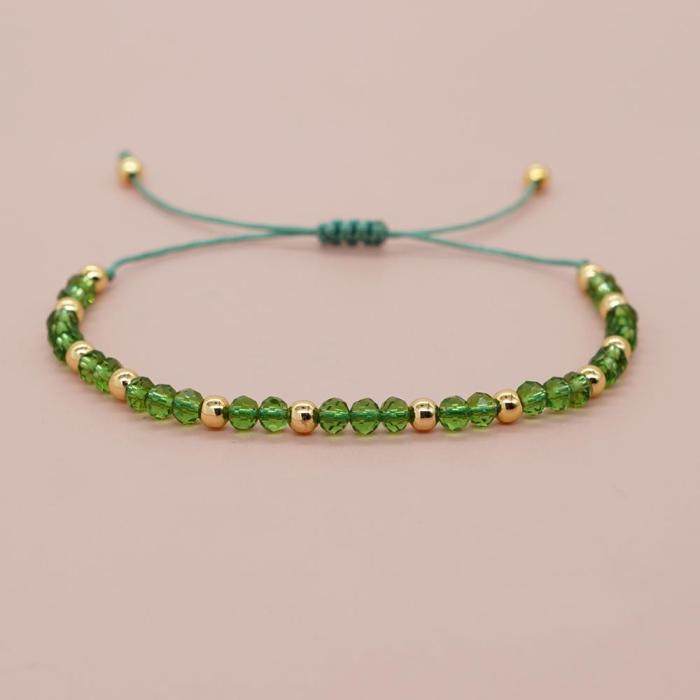 Simple Original Design Light Luxury Style Bracelet Copper Beads Rainbow Crystal Beads Adjustable Wholesale Women's Br...