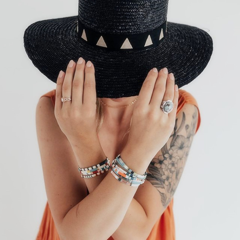 Ins Bohemian Style Creative Handmade Jewelry Niche Design Cross-Border Hot-Selling Tila Bead Handmade Beaded Bracelet