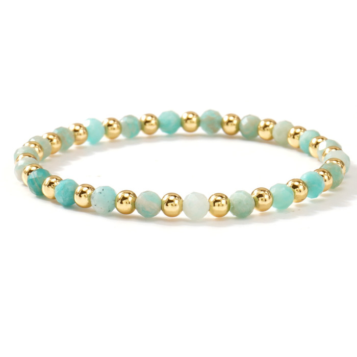 Natural Stone Beaded Bracelet for Women, Light Luxury Vintage Layered Set, 2025 New Ins Niche Design Versatile Bracelet