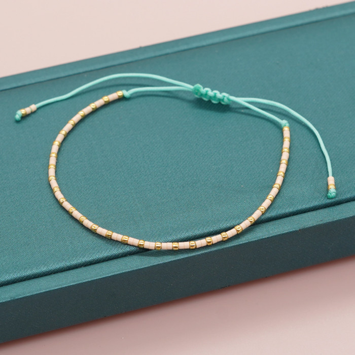 Stone-Inlaid Elastic Bracelet Colorful Rhinestone Bracelet High-End Sense Hand Jewelry Couple Bracelet Wholesale
