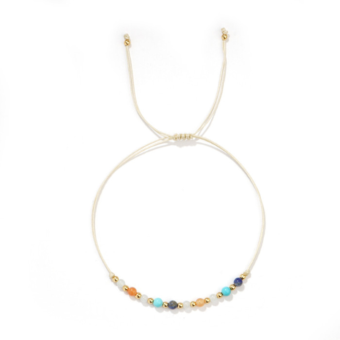 Spring New Mother's Day Gift Bohemian Beaded Glass Crystal Bracelet Round Vacation Style Fashion Jewelry