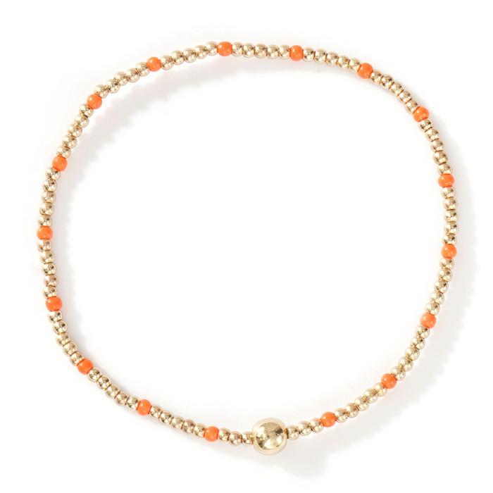 Fashion Girls Gold Beaded Stackable Friendship Bracelet Set Handmade Beaded Bracelet High-End Feel