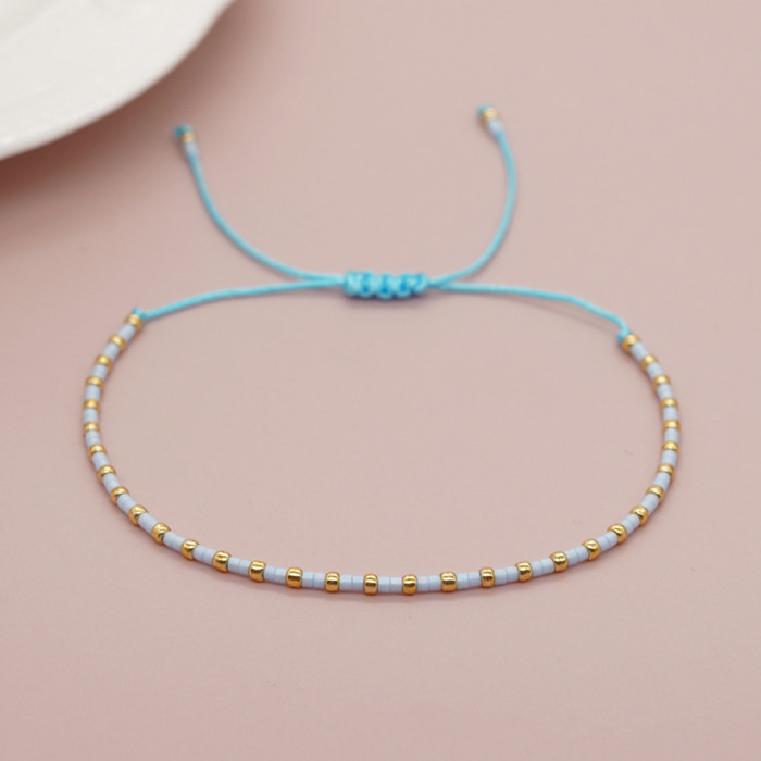 Stone-Inlaid Elastic Bracelet Colorful Rhinestone Bracelet High-End Sense Hand Jewelry Couple Bracelet Wholesale