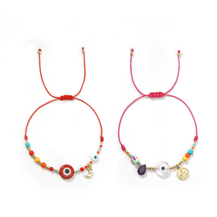 Candy Color Tourmaline Crystal Bracelet for Women Gift High-Value Colorful Bracelet Niche Design Sweet Cool Hand Rope